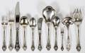 LUNT ELOQUENCE STERLING FLATWARE SET 89 PIECES