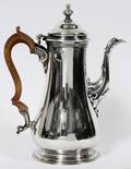 GEORGE II STERLING COFFEE POT GURNEY  COOK 1754