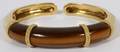 18KT YELLOW GOLD  TIGER EYE BANGLE BRACELET