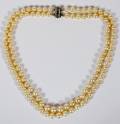 8MM CREAM COLOR PEARL DOUBLESTRAND NECKLACE