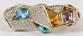 LAVIN CITRINE TOPAZ AMETHYST  DIAMONDS BRACELET