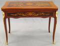 LOUIS XV STYLE GAMES TABLE MAHOGANY  FRUITWOOD