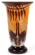 CHARLES SCHNEIDERLE VERRE FRANCAIS VASE C1930
