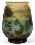 GALLE CAMEO GLASS SCENIC VASE