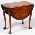 ENGLISH MAHOGANY DROPLEAF TABLE LATE 19TH C