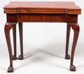 GEORGIAN MAHOGANY GAMES TABLE 18TH C