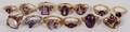 10KT YELLOW GOLD  AMETHYST RINGS THIRTEEN