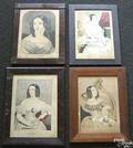 Six N Currier colored lithographs 19th c