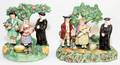 ENGLISH STAFFORDSHIRE FIGURE GROUPS 19TH C TWO