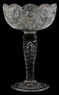 AMERICAN THEODORA BRILLIANT CUT GLASS COMPOTE