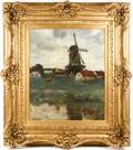 Oil on Canvas The Windmill Signed Paul King