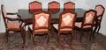 HENREDON MAHOGANY DINING TABLE  CHAIRS NINE PIECES