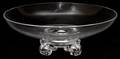STEUBEN GLASS FOOTED LOW BOWL