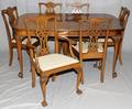 CHIPPENDALE STYLE CARVED MAHOGANY DINING SET 10 PC