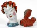 AUSTRIAN GLAZED CERAMIC HEAD  HELEN BABBINGTON