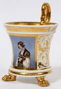 GERMAN PORCELAIN PORTRAIT CUP C 1820