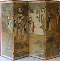 CHINESE FOURPANEL SCREEN 19TH C