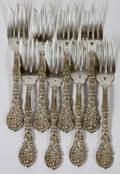 GORHAM VERSAILLES STERLING PIERCED PASTRY FORKS8