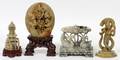 CHINESE CARVED SOAPSTONE FIGURES FOUR