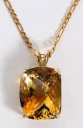 2036CT YELLOW CITRINE PENDANT NECKLACE
