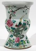 CHINESE ENAMELED PORCELAIN VASE 19TH C