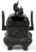 CHINESE BRONZE INCENSE BURNER 19TH C