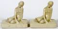 LOUISE ABEL ROOKWOOD POTTERY PAPERWEIGHTS 1929 PAIR