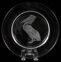 STEUBEN AUDUBON GLASS PELICAN PLATE