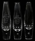 STEUBEN TEARDROP GLASS BUD VASES THREE