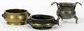 CHINESE METAL CENSER GROUPING 3 PCS