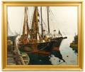 Signed Anthony Thieme Oil Two Fishing Boats