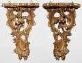 ITALIAN GILT WOOD CURIO BRACKETS PAIR