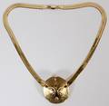 ITALY 14KT GOLD NECKLACE W SAND DOLLAR ENHANCE