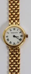 TIFFANY  CO 14KT YELLOW GOLD LADYS WRIST WATCH