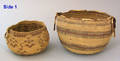 California Hupa polychromed twined basketry bowl 19th c