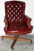 TUFTED LEATHER DESK CHAIR
