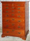 AMERICAN CHERRY TALL CHEST C 1800