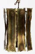 CURTIS JERE STYLE PATINATED METAL CHANDELIER
