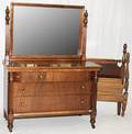 AMERICAN EMPIRE STYLE MAHOGANY BEDROOM SET 3 PCS