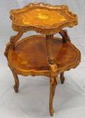 SATINWOOD FRENCH STYLE 2TIERED TABLE C 1940