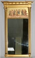 FEDERAL STYLE CARVED GILT WOOD MIRROR 19TH C