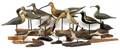 COLLECTION OF PAINTED WOOD SHORE BIRDS THIRTEEN