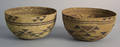 Two Northern California Yurok polychromed twined basketry hats 19th c