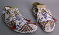 Pair of Lakota Sioux  fully beaded ceremonial moccasins 19th c
