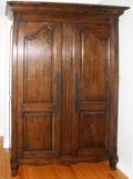 FRENCH PROVINCIAL STYLE WALNUT ARMOIRE