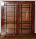 MAHOGANY TWO DOOR BOOKCASE