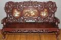 CHINESE CARVED WOOD SETTEE