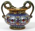 EUROPEAN FAIENCE POTTERY URN