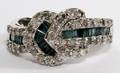 14KT GOLD DIAMOND  AQUAMARINE LADIES RING