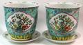 CHINESE FAMILLE ROSE PORCELAIN PLANTERS PAIR